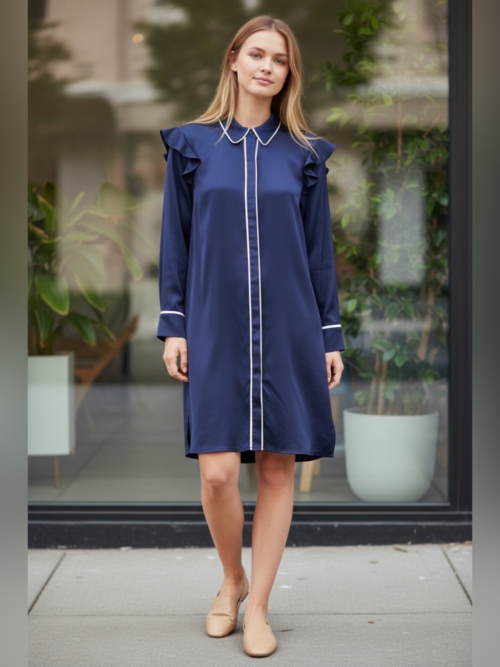 NWOT Taylor Tillman New York Holly Dress in Navy Blue